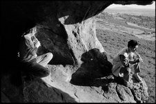 Robert Palmer and Bachir Attar in Jajouka's cave by David Katzenstein