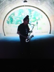 Sohrab playing in the tunnel